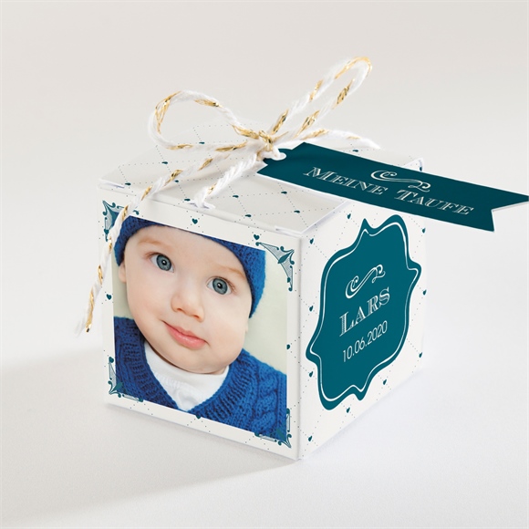 Geschenkbox Taufe Zartes Muster ref.N34035