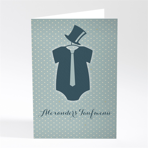 Menükarte Taufe mein taufanzug