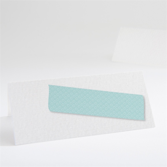 Tischkarte Taufe Klebestreifen blau ref.N440590