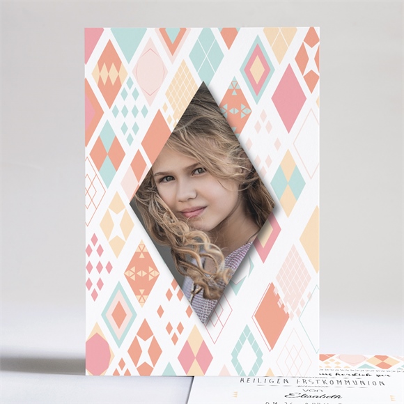 Einladung Kommunion Geometriekarte ref.N241146