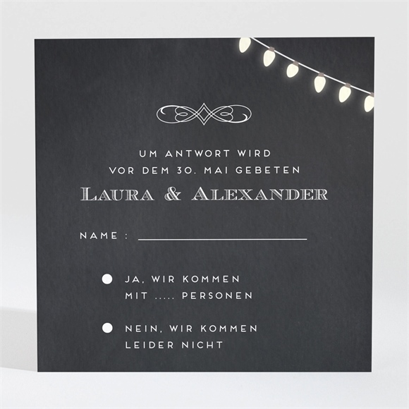Antwortkarte Hochzeit La­ter­nen­licht ref.N3001229