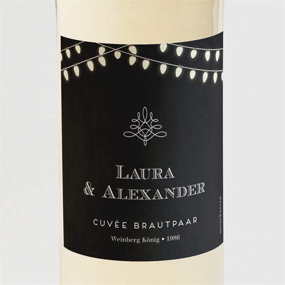 Flaschenetikett Hochzeit La­ter­nen­licht ref.N3001230