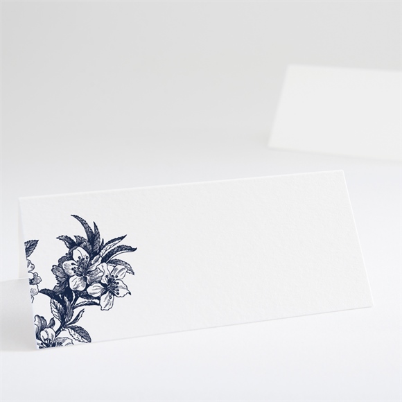 Tischkarte Hochzeit Gravur Marineblau ref.N440605