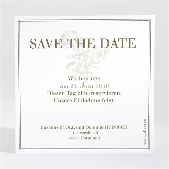 Save the Date Karte traditionell