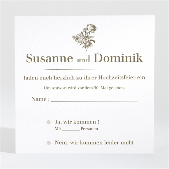Antwortkarte Hochzeit Traditionell ref.N3001238