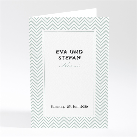 Menükarte Hochzeit Zickzack ref.N401757