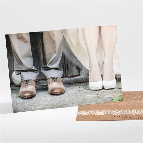 Dankeskarte Hochzeit Rund um die Spitze ref.N111168