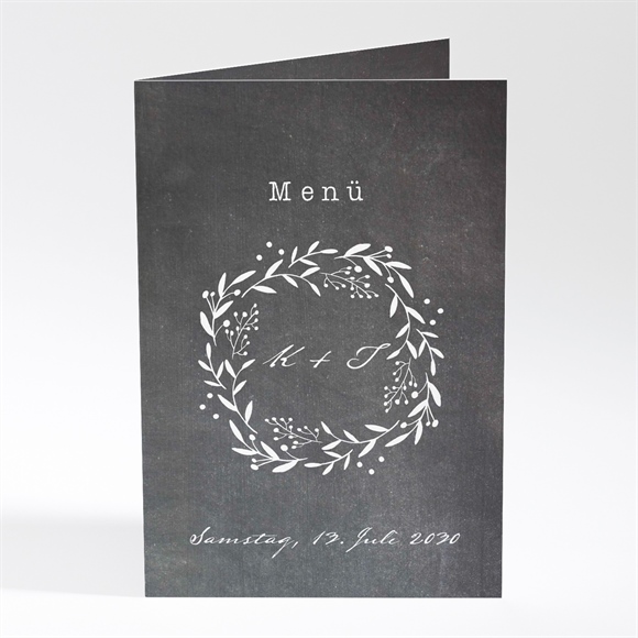 Menükarte Hochzeit Gravur auf Schiefertafel ref.N401763
