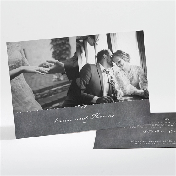 Dankeskarte Hochzeit Gravur auf Schiefertafel ref.N111170