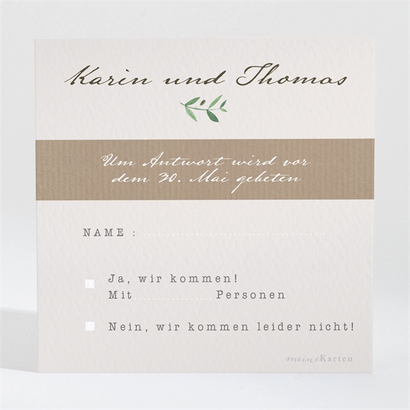 Antwortkarte Hochzeit Frühlingskranz ref.N3001304