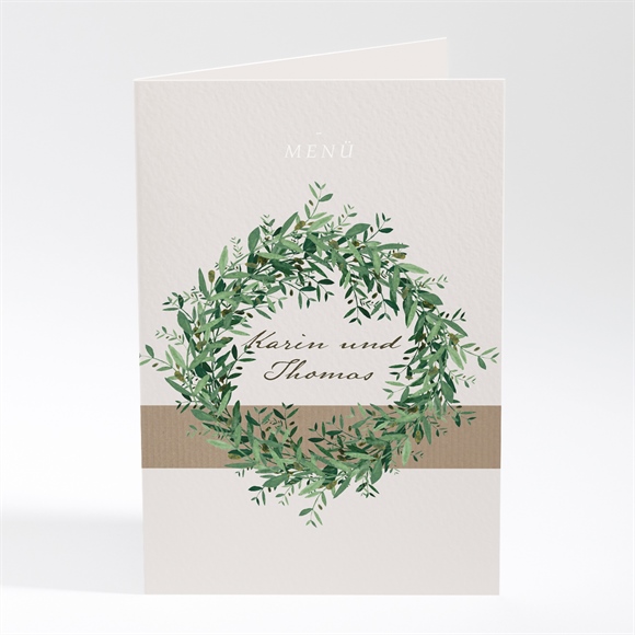 Menükarte Hochzeit Frühlingskranz ref.N401769