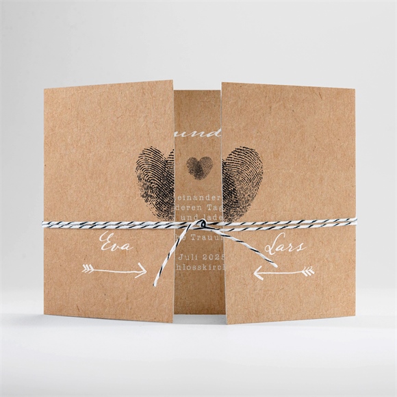 Hochzeitseinladung Abdruck des Herzens ref.N70164