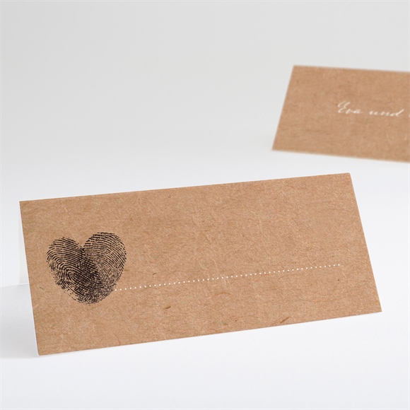 Tischkarte Hochzeit Abdruck des Herzens ref.N440630