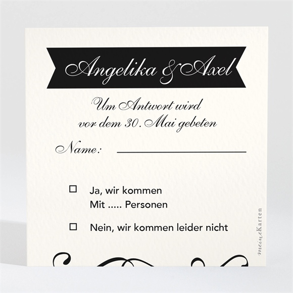 Antwortkarte Hochzeit Retro-Ambiente ref.N3001323