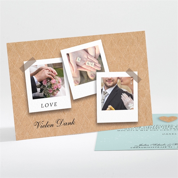 Dankeskarte Hochzeit Fotoalbum ref.N111184