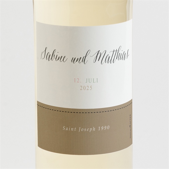 Flaschenetikett Hochzeit Natürlich verbunden ref.N3001336