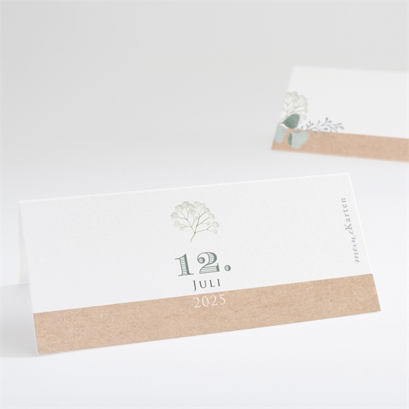 Tischkarte Hochzeit Silber-Linde ref.N440640