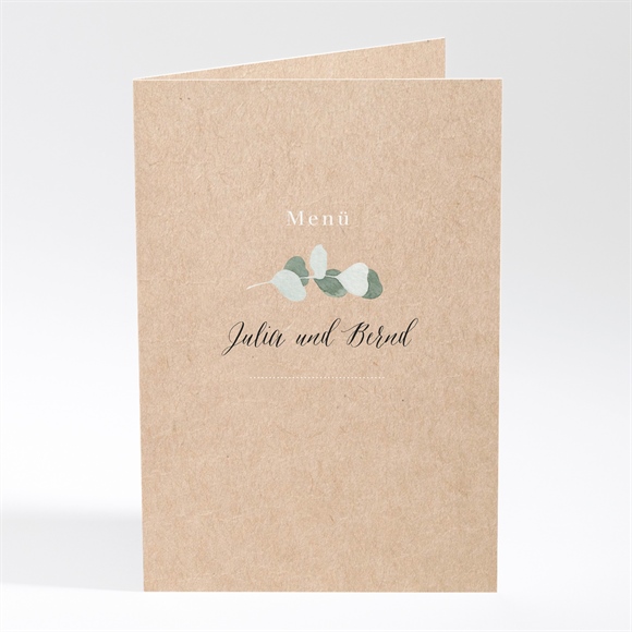Menükarte Hochzeit Eukalyptus rustikal ref.N401782