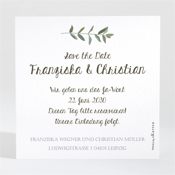 Save the Date Karte Zarte Blüte ref.N3001349