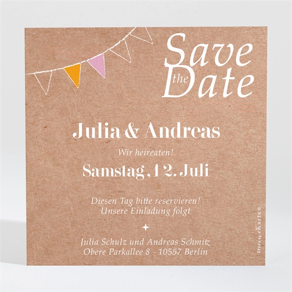 Save the Date Karte Fahnen ref.N3001359