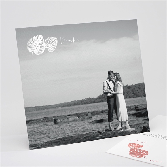 Dankeskarte Hochzeit Philodendron ref.N311199