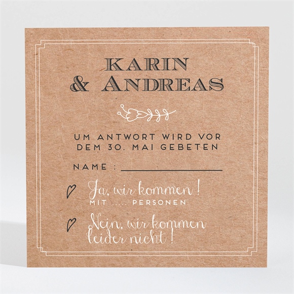 Antwortkarte Hochzeit Vertrauen ref.N3001366