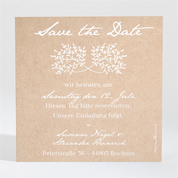 Save the Date Karte Kraft ref.N3001379