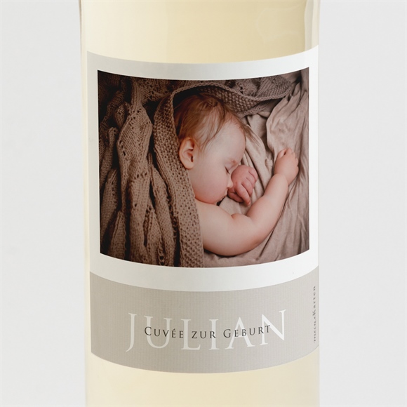 Flaschenetikett Geburt Das pure Glück ref.N3001399