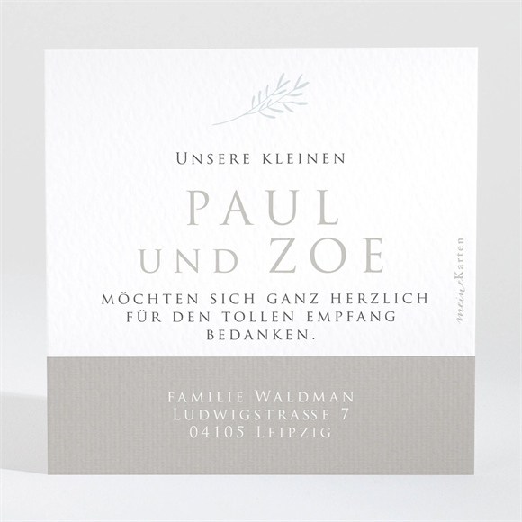 Dankeskarte Geburt Doppeltes Glück ref.N3001402