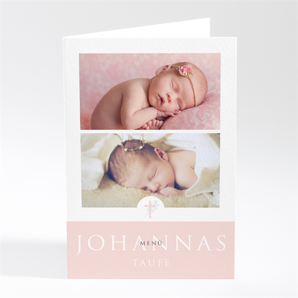 Menükarte Taufe Rosa Poetik ref.N401799