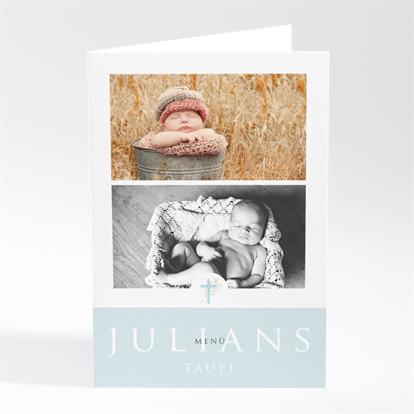 Menükarte Taufe Blaue Poetik ref.N401800