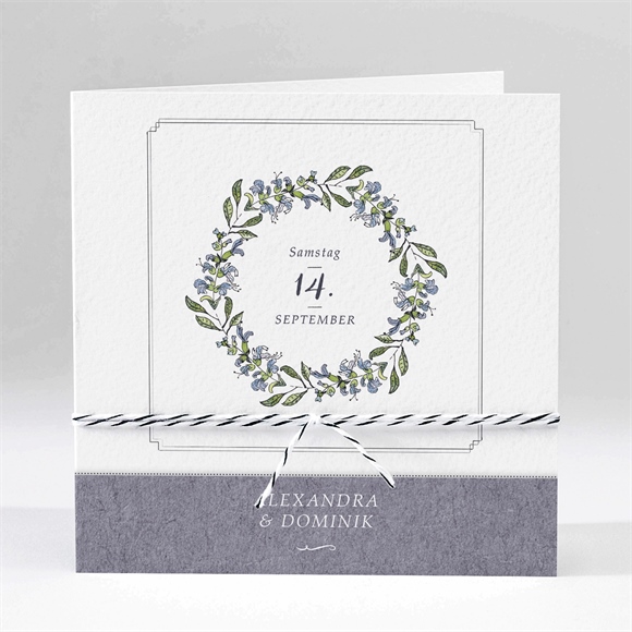 Hochzeitseinladung Retrokranz ref.N45181