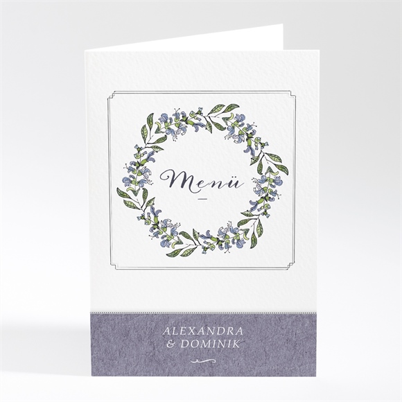 Menükarte Hochzeit Retrokranz ref.N401804