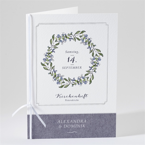 Kirchenheft Hochzeit Retrokranz ref.N49103