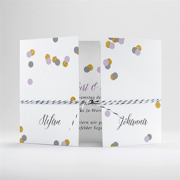 Hochzeitseinladung Konfettiregen ref.N70170