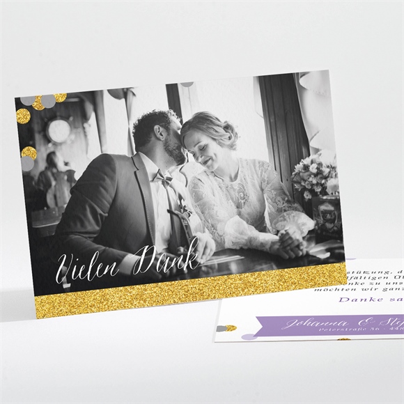 Dankeskarte Hochzeit Konfettiregen ref.N111197