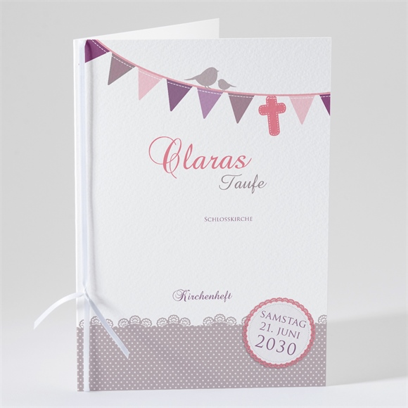 Kirchenheft Taufe Vogelgesang Mädchen ref.N49125