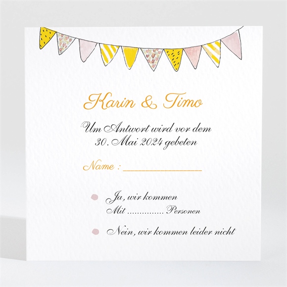 Antwortkarte Hochzeit Sommerhochzeit ref.N3001419