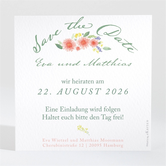Save the Date Karte blume