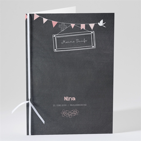 Kirchenheft Taufe Kreidetafel Girly ref.N49153