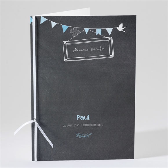 Kirchenheft Taufe Kreidetafel Boy ref.N49154