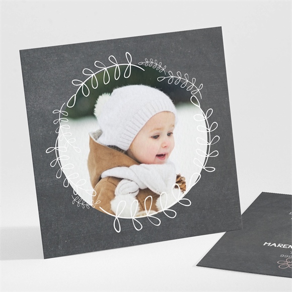 Dankeskarte Taufe Kreidetafel Girly ref.N30147