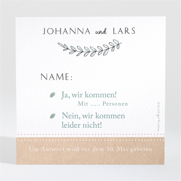 Antwortkarte Hochzeit Perfekt geplant ref.N3001441