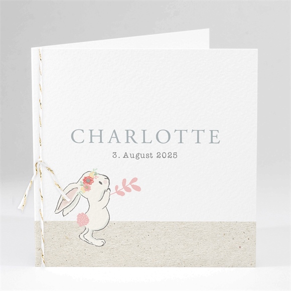 Geburtskarte Blumenhäschen für Dich ref.N451101