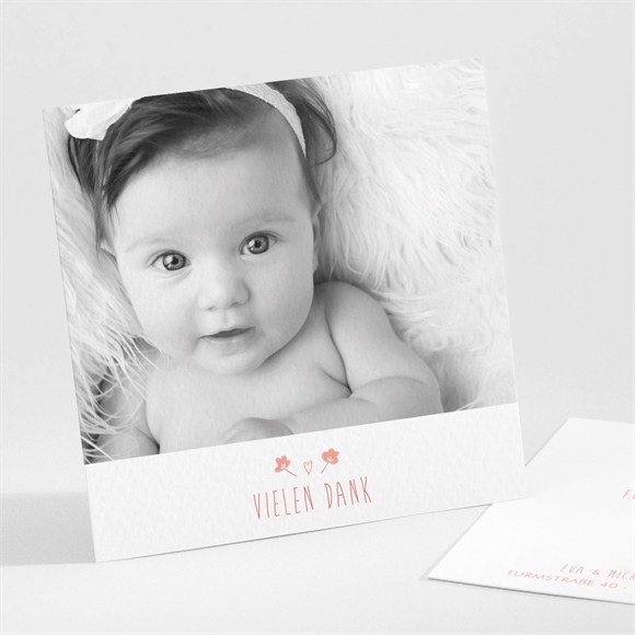 Dankeskarte Geburt Unsere Blume ref.N30155