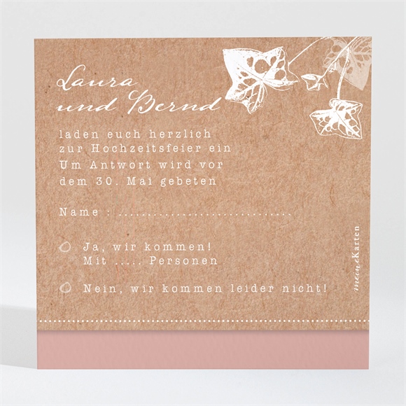 Antwortkarte Hochzeit Mit Efeu gebunden ref.N3001449