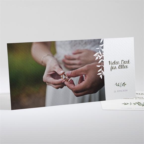 Dankeskarte Hochzeit Zarte Blüte ref.N13173