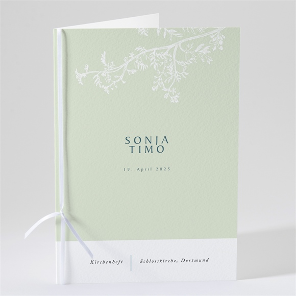 Kirchenheft Hochzeit Greenery ref.N49160