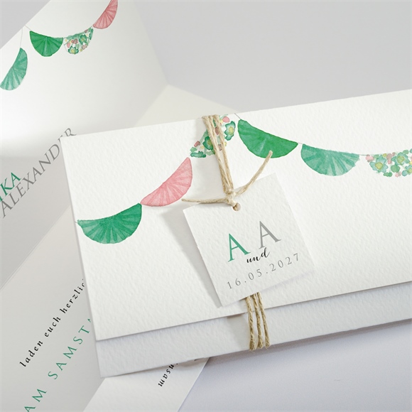 Hochzeitseinladung Girlande ref.N94103