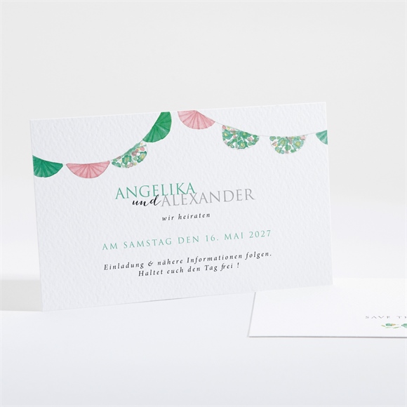 Save the Date Karte Girlande ref.N16125